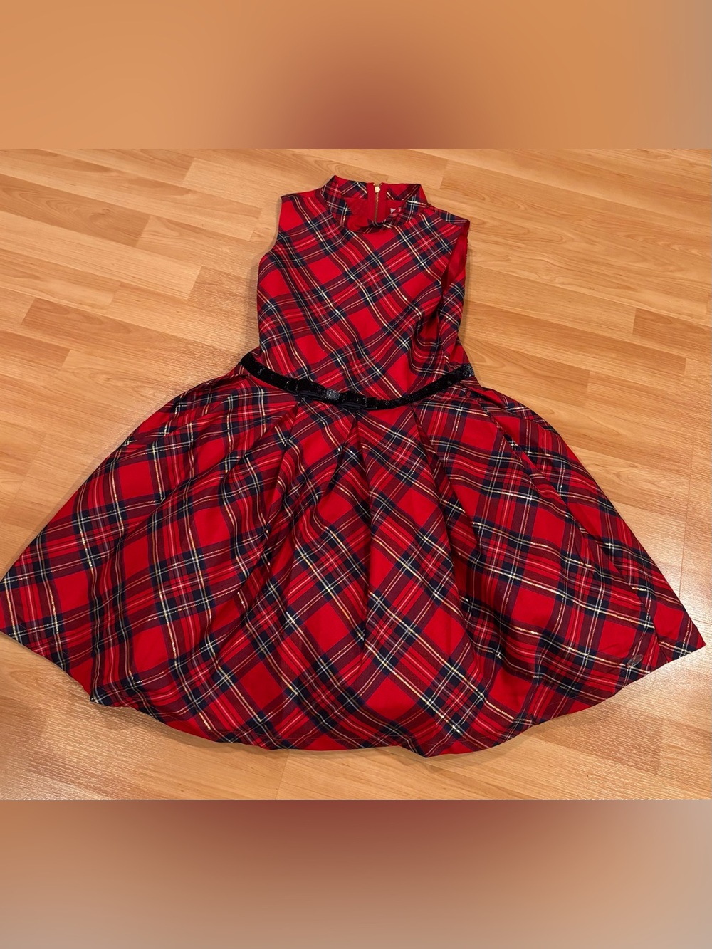 American Girl Red‎ Plaid Dress with Dark Accents
